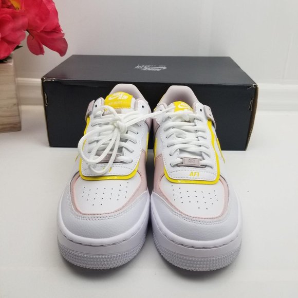Nike Air Force 1 Shadow White Rose Yellow - Picture 2 of 7